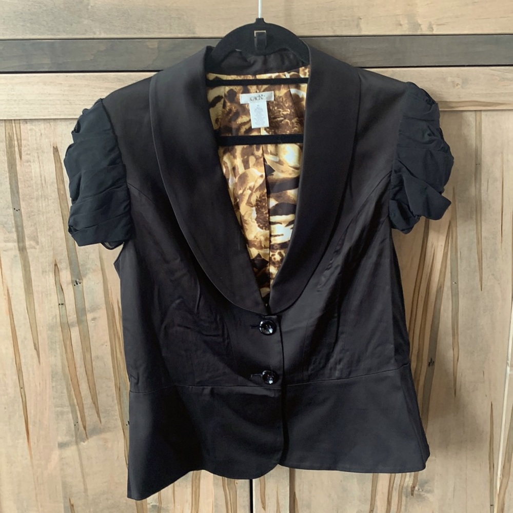 Cache Women’s Cap Sleeve Black Jacket Size M